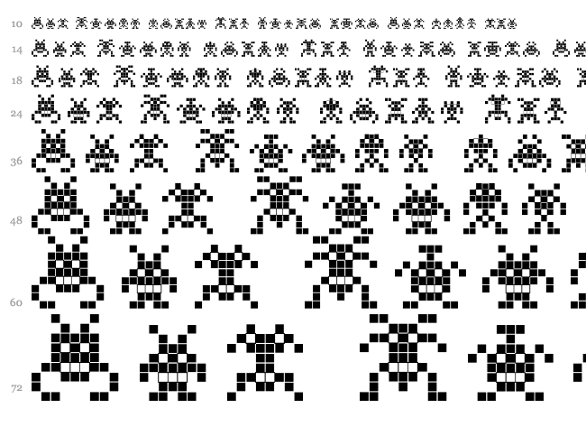Binary Soldiers font waterfall